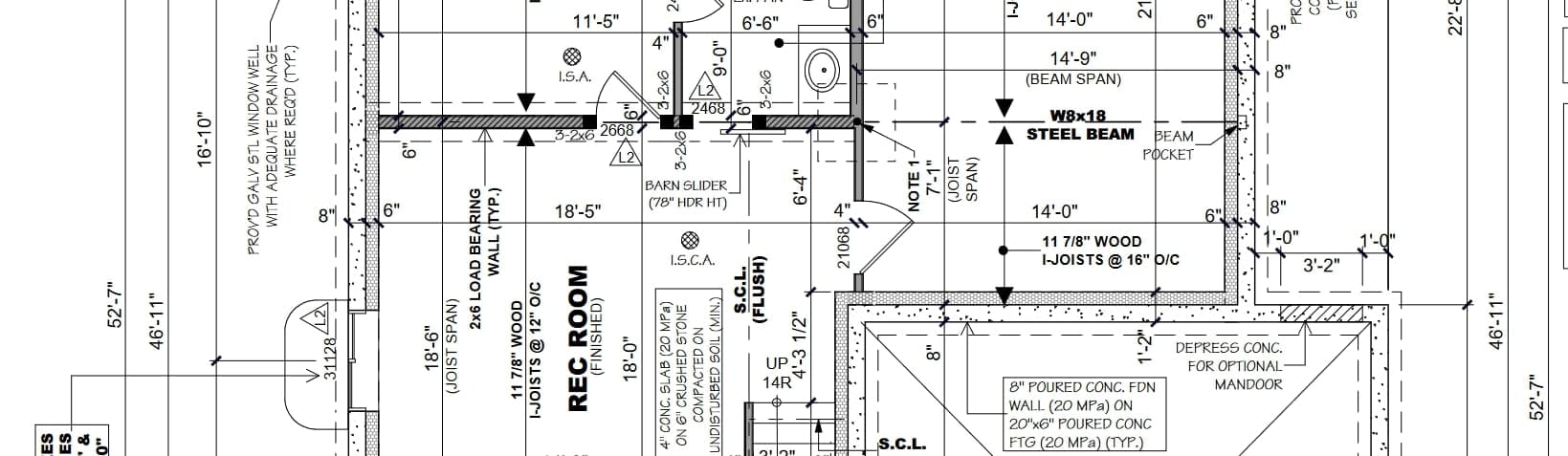 Picture of plan for Poplar Ave home
